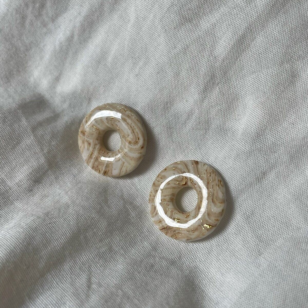 Créoles Anneaux - Beige