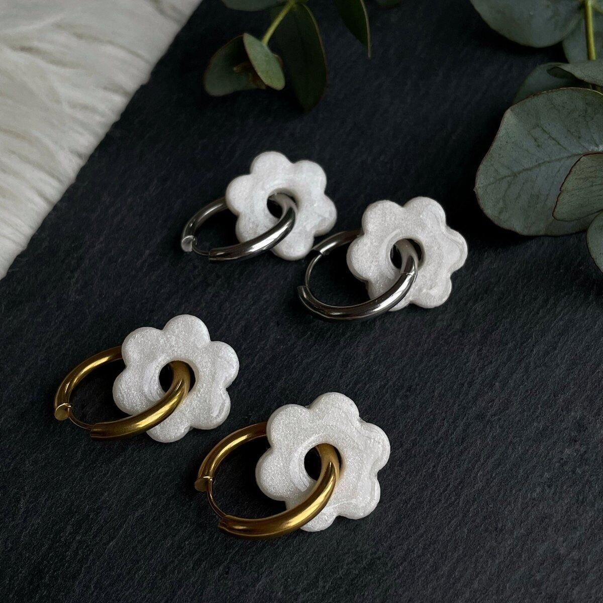 Créoles Flora - Blanc irisé