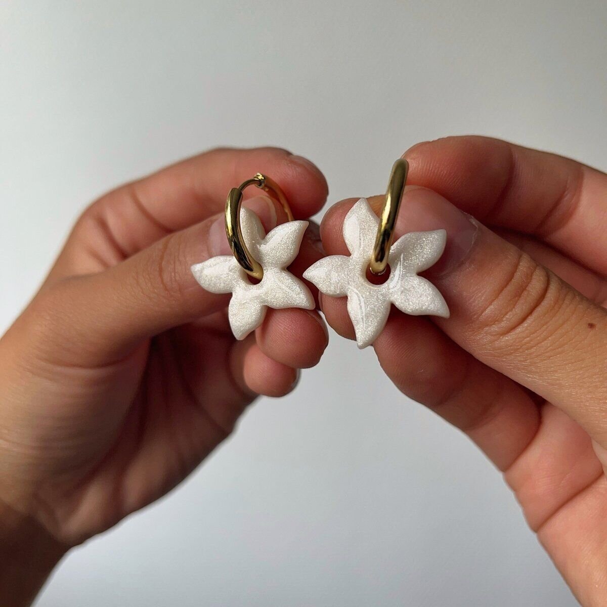 Créoles Star - Nacré